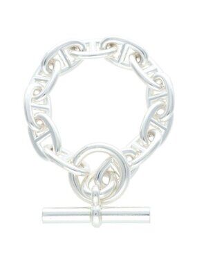 Hermes Chaine D'ancre TGM Silver Bracelet